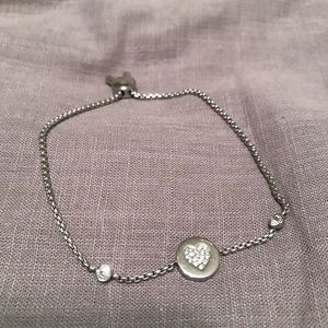 Michael Kors sterling silver heart bracelet